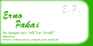 erno pakai business card